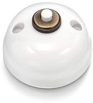 Fontini - pulsador timbre porcelana blanco nieve garby Ref. 6583010006