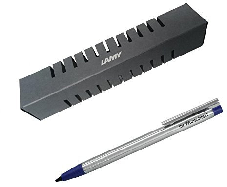 Lamy Druckbleistift Logo matt Modell 105 rundmattiert, Farbe blau, inkl. Laser-Gravur