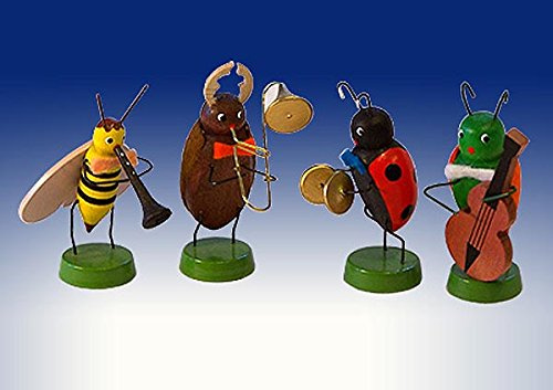 Rudolphs Schatzkiste Ganzjahresdekoration Frühlingskapelle 4 Käfer Höhe 7cm NEU Käfer Frühling Sommer Blumen Ostern Dekoration Figur Holz Seiffen Erzgebirge Holz Deko