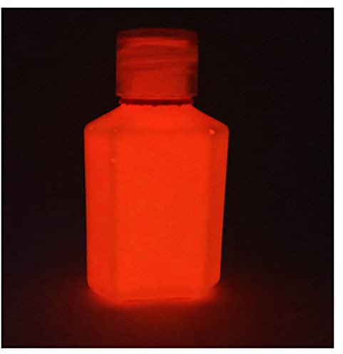 Pittura acrilica luminosa fosforescente, 60 ml, colore a scelta (rosso)
