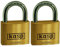 Kasp K12550D2 Lucchetto in ottone premium, 50 mm, confezione doppia