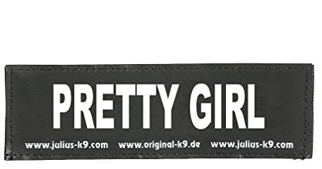 JULIUS K-9 Klettaufschrift, Pretty Girl, groß, Schwarz
