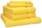 Betz 5-TLG. Handtuch-Set Premium 100% Baumwolle 1 Duschtuch 2 Handtücher 1 Gästetuch 1 Waschhandschuh gelb