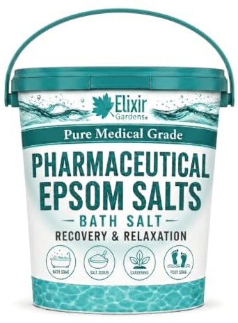 Elixir Gardens Epsom Salt Pharmaceutical Grade Magnesium Sulphate Various Sizes 500g-25kg | Tub 15kg