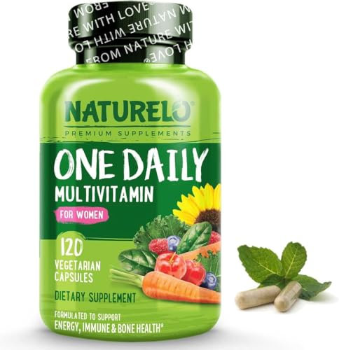 Women's Multivitamins (One a Day) | 30 Essential Vitamins, Minerals, Fruit & Veg Extracts | Bio-Available, Gluten-Free, Clean-Label, No Tablets | 120 Capsules (4 Month Supply) | NATURELO