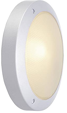 SLV LED Außenwandleuchte BULAN/für die Außenbeleuchtung von Wänden, Wegen, Eingängen/LED Deckenleuchte, Wegeleuchte, Wand- und Deckenlampe, Wand-Leuchte/E14, max. 60W, IP44 27 x 27 x 7 cm