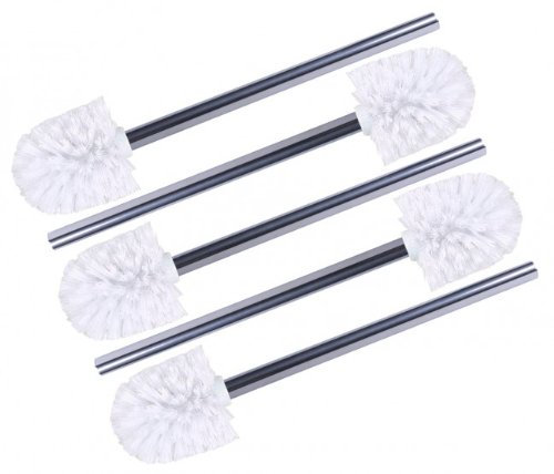 5 x Edelstahl WC-Bürste - Ersatz Toilettenbürste - Klobürste weiß - Bürste - Ersatztoilettenbürste - Ersatzbürste