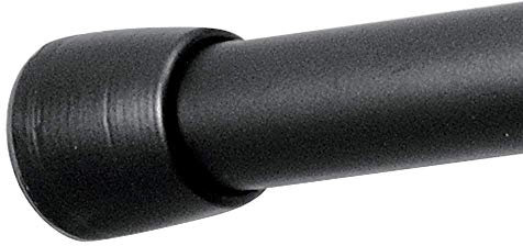 Duschvorhangstange, extra lange Teleskopstange aus Metall, ausziehbare Duschvorhangstange ohne Bohren für Dusche und Badewanne, mattschwarz