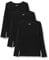 Berydale Women's BD159 Long-Sleeved Shirt, Black, M (Pack of 3)