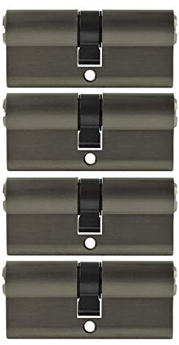 4x Zylinderschloss 70mm gleichschließend Zylinder inkl. 5 Wendeschlüssel pro Schloss