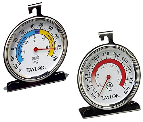 Taylor Precision Products Classic Series Large Dial Thermometer (Freezer/Refrigerator And Oven)