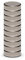 MAUL Neodym-Scheibenmagnet – flacher Magnet mit hoher Haftkraft für einen vielseitigen Einsatz – Magnet rund mit elegantem und modernem Design – Ø 10 x 3 mm – 10er Pack – hellsilber