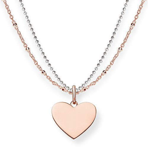 Thomas Sabo Damen Kette Love Bridge Herz Roségold 925 Sterling Silber LBKE0004-415-12-L45v
