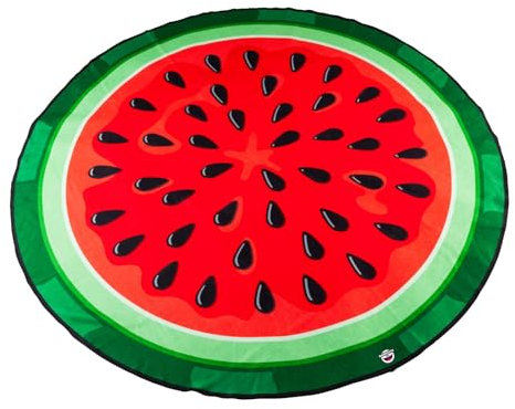 BigMouth Inc. Rundes Strandtuch Wassermelone, 152x152x1 cm