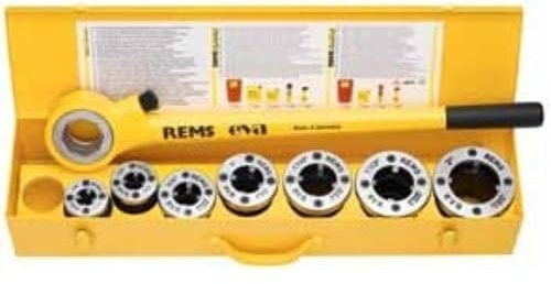 REMS Handschneidkluppe Eva Set Professionelle EVA Schneideisen Gewinde Manuell M20 – 40
