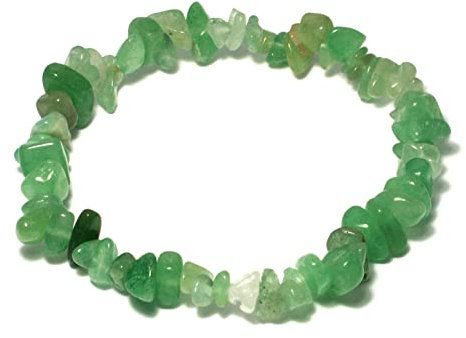 CrystalAge Green Aventurine Gemstone Chip Bracelet