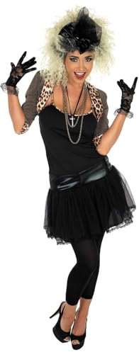 Fun Shack Costume Chanteuse Années 80 Femme, Robe Vintage Carnaval, Tenue Rétro Déguisement, L