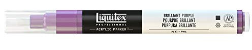Liquitex 4620590 Professional Paint Marker, Acrylmarker mit hochpigmentierte Acrylfarbe auf Wasserbasis für den Innenbereich & Außenbereich, feine Spitze - Brillantlila