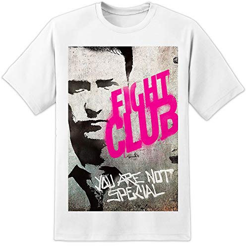 Nicht Besondere - Fight Club Film T-Shirt (S-3XL) Brad Pitt Edward Norton Tyler Durden - Weiß, L