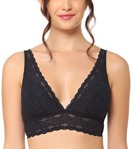 Wacoal Women's Halo Lace Wire Free Convertible Bra, Opaque, Black, 32