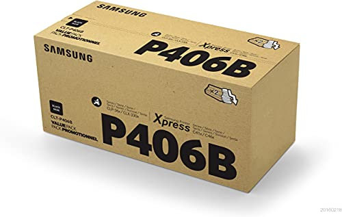 HP CLT-P406B (SU374A) Original Toner Twin Pack (2x Schwarz) (Kompatibel mit: CLP-360, 365, 365W / C410W, C460W, C460FW / CLX-3300, 3305, 3305W) Twin-Pack schwarz