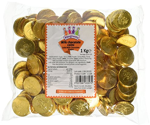Milk Chocolate Gold Pirate Coins 1 Kilogram Bag (Approx 135 coins)
