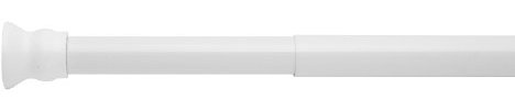 RIDDER 55101-350 Duschvorhangstange Ø 25 mm ausziehbar von 70-115 cm, Aluminium, weiß