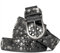 Caspar GU223 Damen Vintage Nietengürtel, Gürtelgröße:100, Farbe:metallic grau