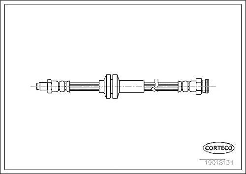 Corteco 19018134 Bremsschlauch vorne | 19018134 Kompatibel mit Croma (154_),Kappa (838_),Kappa Coupe (838_),Kappa SW (838_),Thema (834_),Thema SW (834_)