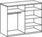 Wimex Schlafzimmer Set Nora, bestehend aus Bett, Nachschrank-Set und Kleiderschrank, Liegefläche 180 x 200 cm, Weiß/ Absetzung Anthrazit