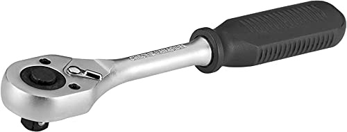 RH 170700 Llave de Carraca, Mango grís y cuerpo grís/negro, 1/4
