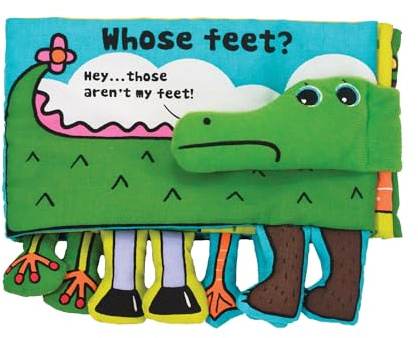 Melissa & Doug Soft Activity Baby Book - Whose Feet? Sensory Toys for Toddlers, Travel Toys for Toddlers Boys and Girls