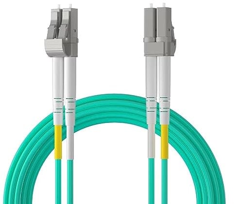 10Gtek [x4 pcs] OM3 LC a LC Cavo Fibra Ottica 1-Meter, 50/125 Multimodale Duplex LSZH Fiber Optic Patch Cord per SFP, 10G SFP+, Media Converter