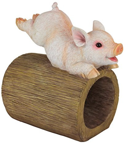 Design Toscano QM2868900 Regenfallrohrauslass Wildes Schweinchen