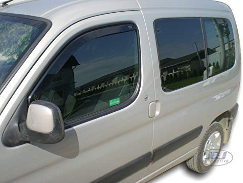 J&J AUTOMOTIVE | Windabweiser Passend Für Berlingo 2-Türer 2002-2008, Heko Regenabweiser, Getönt, Set 2-Teilig, Vorne, Aerodynamisch
