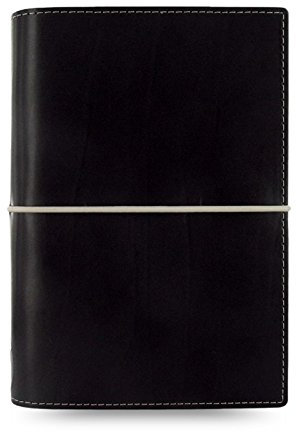 Filofax Domino Persönlicher Organiser Gummibandverschluss nachfüllbar 95 x 171 mm schwarz
