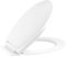 Vinsani White Oval Shaped Toilet Seat, Soft Close Toilet Seat, Fix Adjustable Hinges, WC Toilet Bathroom Plastic Loo Seat Easy Clean Scratch Resistant Soft Closing Mechanism