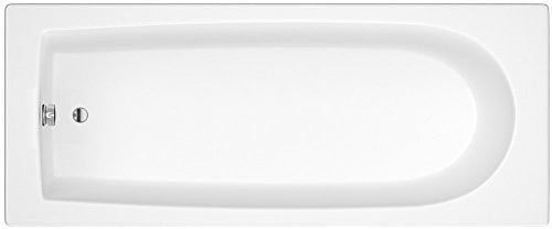 Nuie NBA605 Barmby ǀ Modern Bathroom Single Ended Round Bath, 1500mm x 700mm x 380mm, White, 1500mm x 700mm
