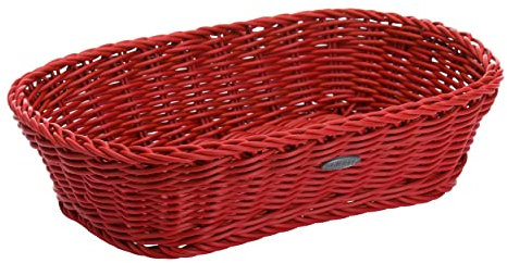 Westmark Mehrzweck-Korb, geeignet für Hotel und Gastronomie, Eckig, ca. 26,5 x 19 x 7 cm, Synthetikfaser, Saleen Coolorista Edition, Rubinrot, 02036179101