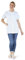 Hurry Jump Blouse médicale Femme Blanche Tunique Manches Courtes 3 Poches Hôpital T0-36