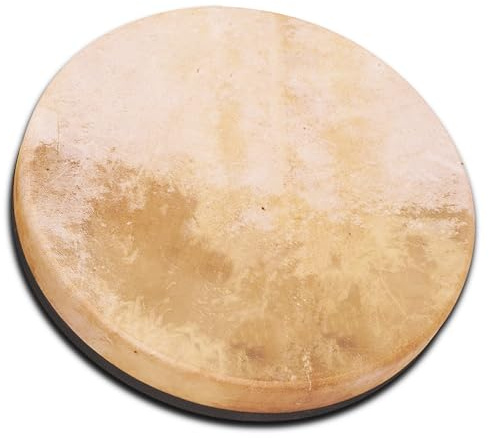 Schlagwerk RTS52 Frame Drum Natural – Hand Drum without cross-handle – ⌀ 50 cm / 20 inch / 8 cm high – Goatskin, tunable – Beech Wood – Shaman Drum Made in Germany
