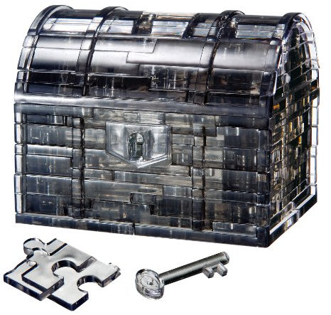 Crystal puzzle 52 piece Treasure Box Black 50137 (japan import)