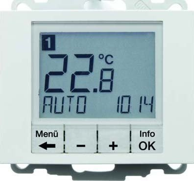 Berker Temperaturregler pws/gl 20447109 mit Schließer K.1 Raumthermostat 4011334354765