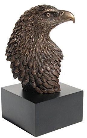 18,1 cm Eagle Head auf Sockel, kalt gegossen Bronze Skulptur Figur