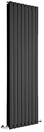 Milano Alpha Black Vertical Double Flat Panel Radiator - 1600mm x 560mm