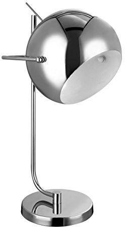Premier Housewares E27 Edison Screw 60 W Table Lamp, Chrome