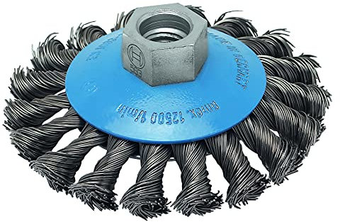 Bosch 2 609 256 511 - Cepillo cónico para amoladoras angulares y rectas, alambre trenzado, 100 mm