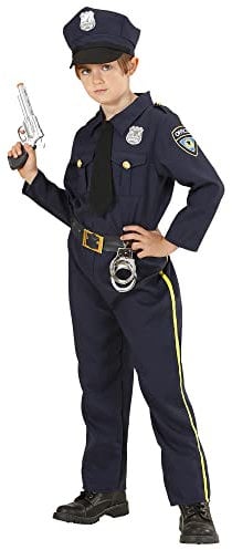 W WIDMANN MILANO Party Fashion - Costume da poliziotto per bambini, uniforme, poliziotto, polizia, costumi in maschera