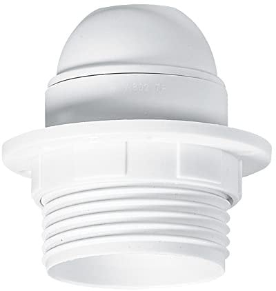 Legrand - Douille pour ampoule E27 - avec bague - plastique blanc