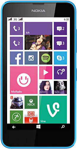 Smartphone Nokia Lumia 630 Dual SIM (11,4 cm (4,5 )) avec écran Tactile, Appareil Photo 5 mpx, vidéo HD-Ready, Snapdragon 400, Quad-Core 1,2 gHz, Windows Phone 8.1